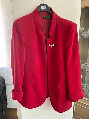 Kırmızı blazer ceket