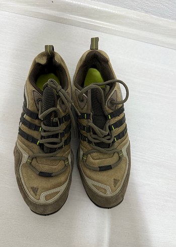 Erkek Spor Ayakkabı Bağcığı - Gri ve Yeşil - Görsel 3