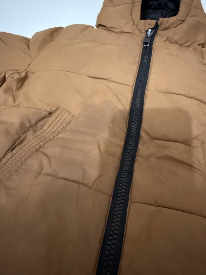 Kahverengi Kapüşonlu Erkek Çocuk Mont - Görsel 3