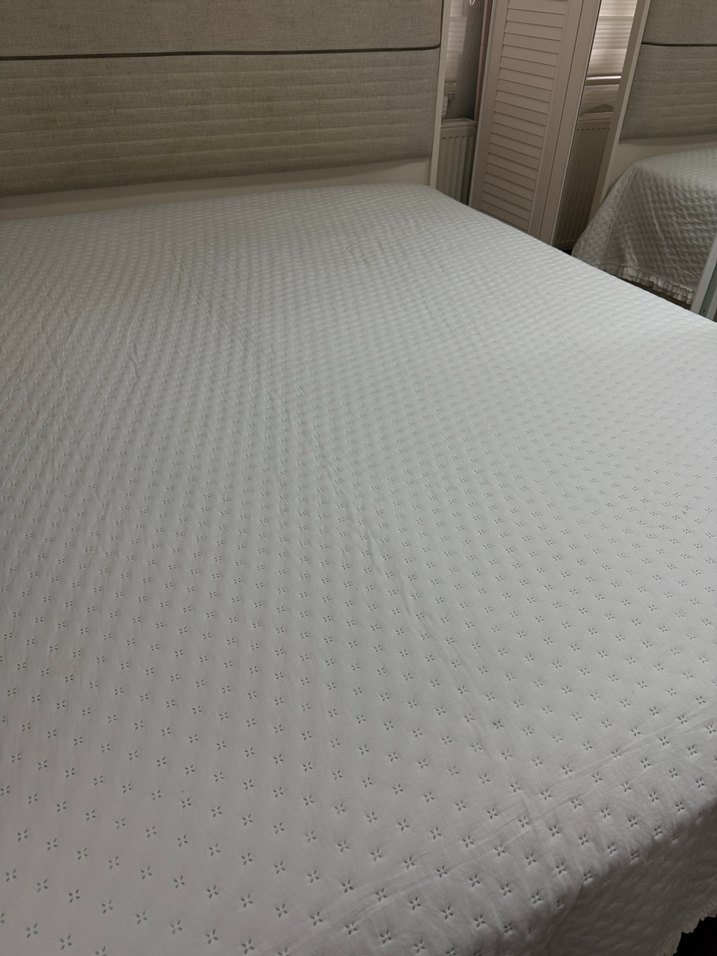 Beyaz Nakışlı Yatak Örtüsü karaca  vıona - Görsel 4
