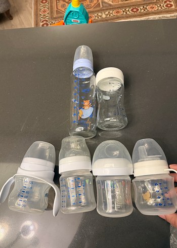 Bebek Biberon Seti, Beyaz, Çeşitli Boyutlarda - Görsel 3