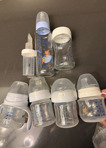 Bebek Biberon Seti, Beyaz, Çeşitli Boyutlarda - Görsel 4