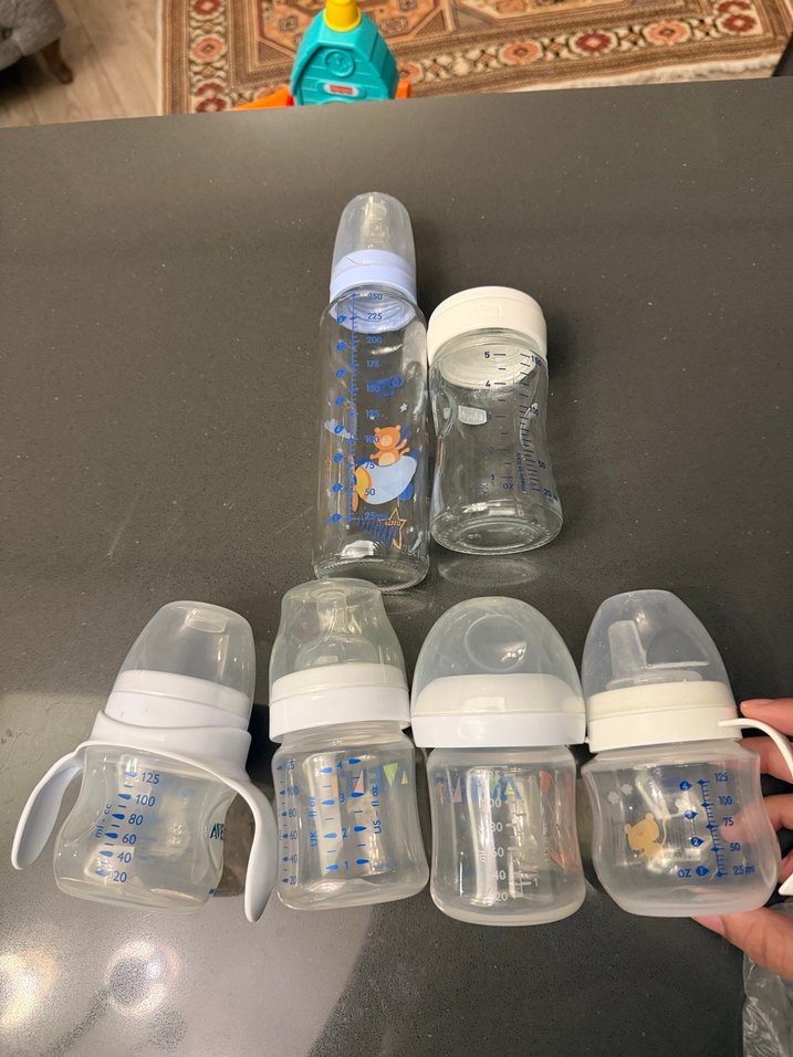 Bebek Biberon Seti, Beyaz, Çeşitli Boyutlarda - Görsel 3