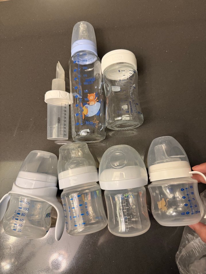 Bebek Biberon Seti, Beyaz, Çeşitli Boyutlarda - Görsel 4