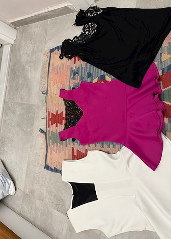 Dantelli Mini Kadın bluz - Üç Renk - Görsel 5