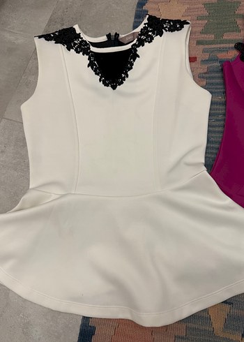 Dantelli Mini Kadın bluz - Üç Renk - Görsel 3