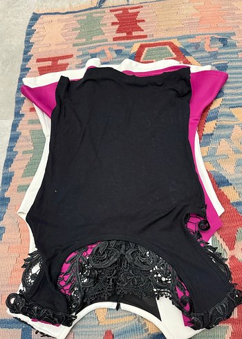 Dantelli Mini Kadın bluz - Üç Renk - Görsel 11