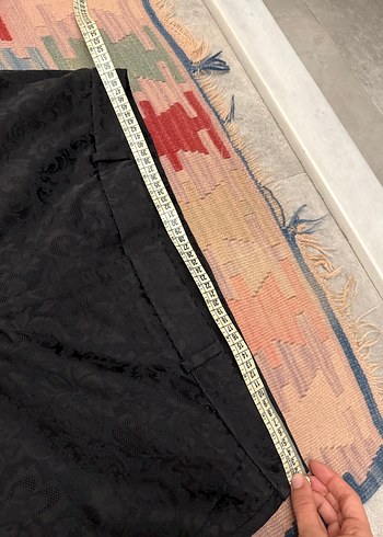 Siyah Dantel Detaylı Kadın Kumaş Pantolon - Görsel 5