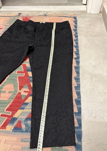 Siyah Dantel Detaylı Kadın Kumaş Pantolon - Görsel 3