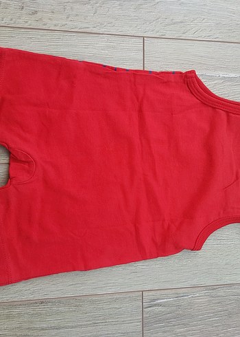 Kırmızı Baskılı Erkek Bebek zıbın - Görsel 3