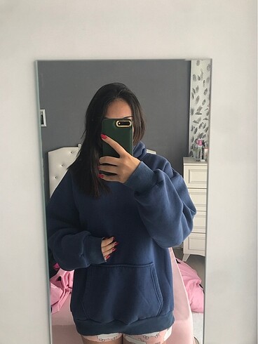 m Beden mavi Renk Mavi baskılı sweatshirt
