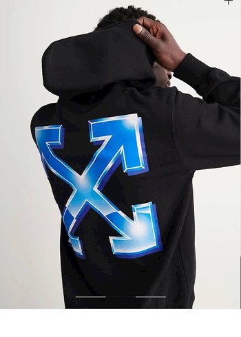 İthal Off White Beyaz Kapüşonlu Erkek Sweatshirt - Görsel 8