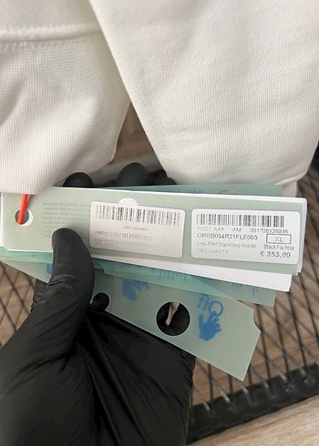 İthal Off White Beyaz Kapüşonlu Erkek Sweatshirt - Görsel 5