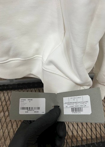 İthal Balenciaga Beyaz Kapüşonlu Erkek Sweatshirt - Görsel 6