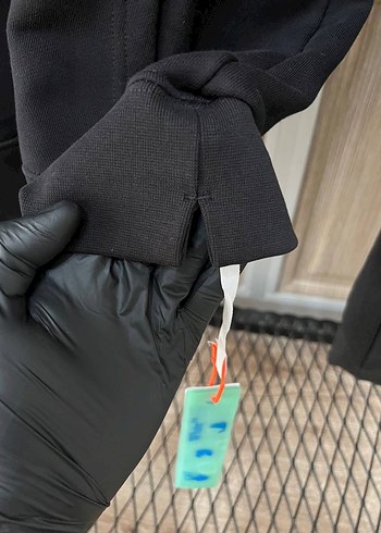 İthal Off White Erkek Siyah Kapüşonlu Baskılı Sweatshirt - Görsel 4