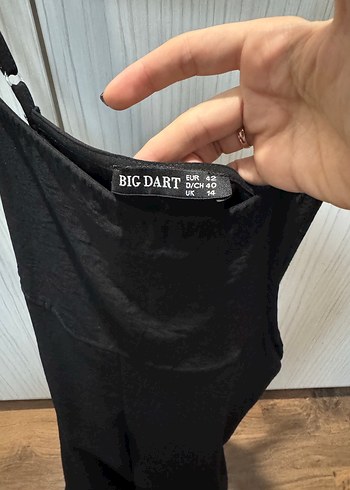 Siyah Askılı Uzun Keten Tulum - Görsel 3