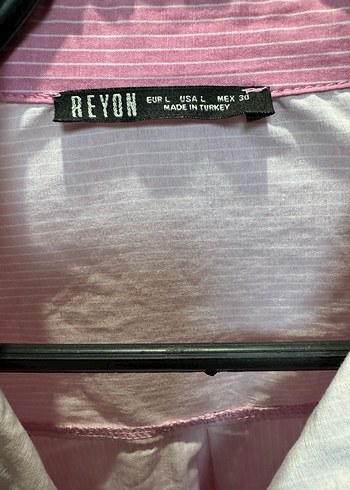 Düğmeli Pembe Uzun Kollu Kadın Gömlek - Görsel 3