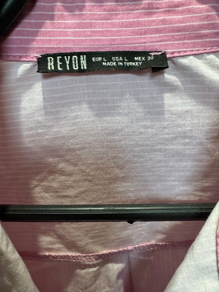 Düğmeli Pembe Uzun Kollu Kadın Gömlek - Görsel 3