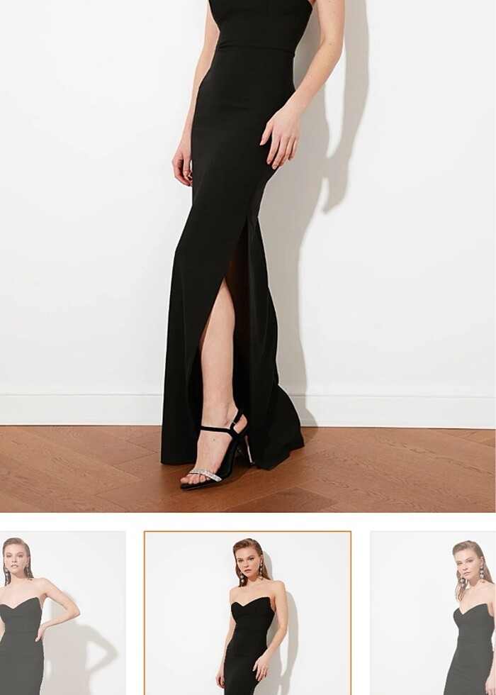 Siyah balenli elbise - Görsel 2