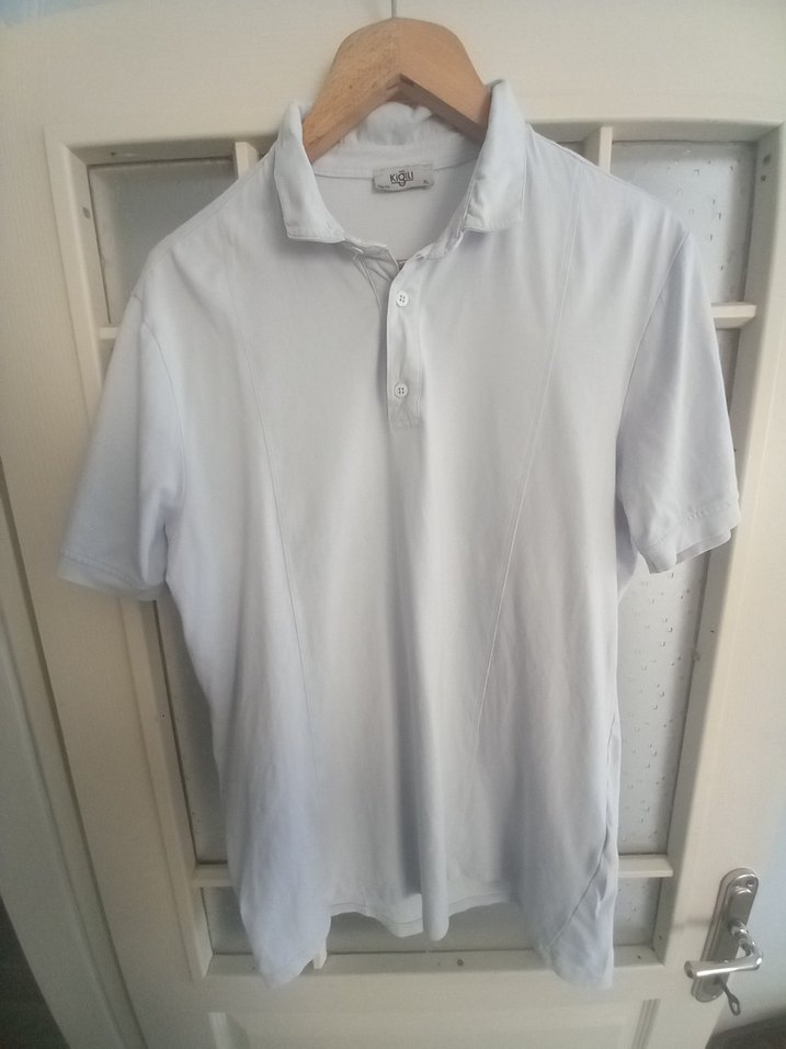 Gri Erkek Penye Kısa Kollu Polo Yaka  Tişört kiğılı marka - Görsel 5