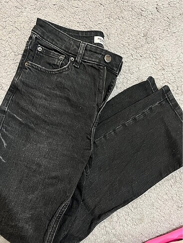 Pull and Bear PULL&BEAR JEAN siyah kot pantolon