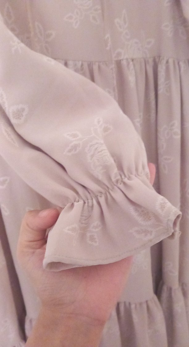 Bej Bohem Uzun Keten Elbise - Görsel 2