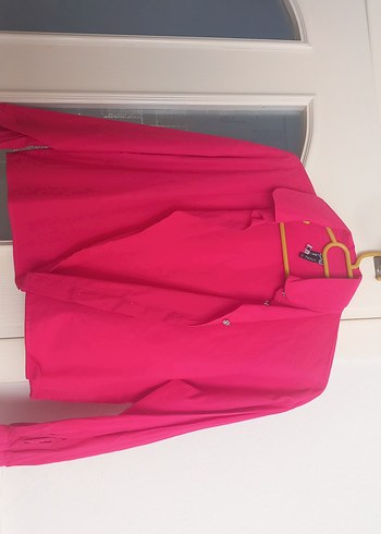 Düğmeli Pembe crop
 Kadın Gömlek - Görsel 2