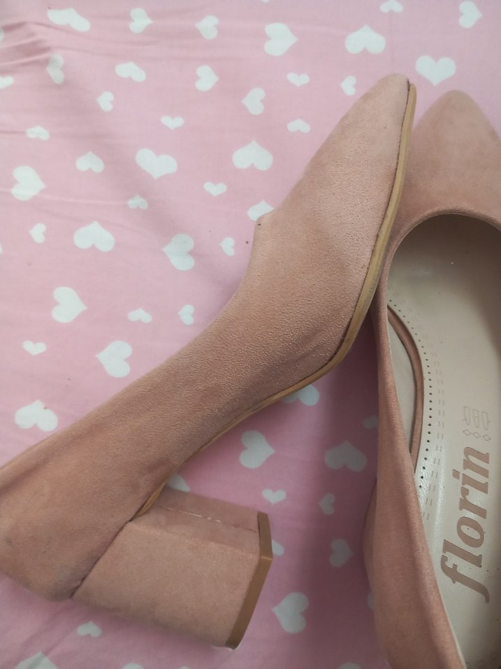 Pudra Süet Stiletto Topuklu Kadın Ayakkabı - Görsel 2