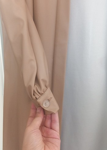 Bej Drapeli Uzun Kaban - Görsel 4