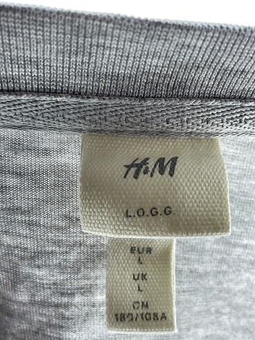 l Beden gri Renk H&M Sweatshirt %70 İndirimli.