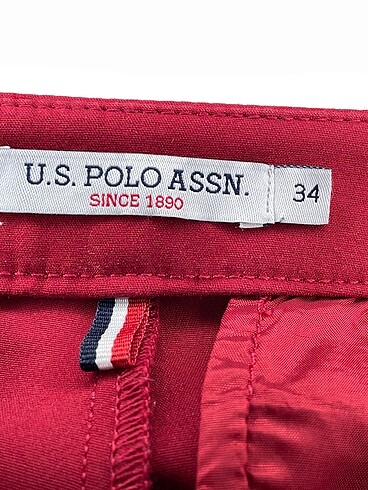 34 Beden bordo Renk U.S Polo Assn. Kumaş Pantolon %70 İndirimli.