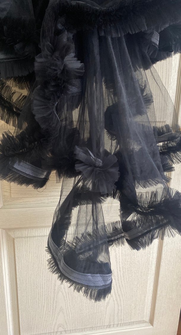 Kız Çocuk Siyah Gotik Fırfırlı Abiye Elbise - Görsel 5