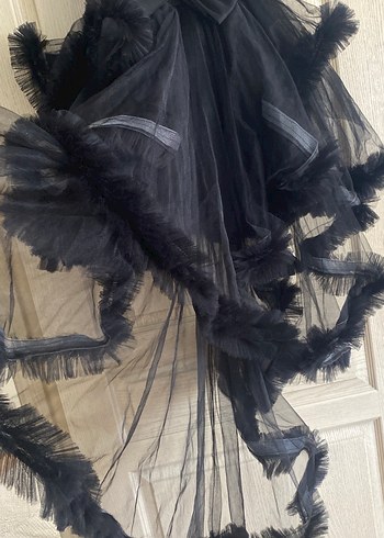 Fırfırlı Siyah çocuk abiye - Görsel 5