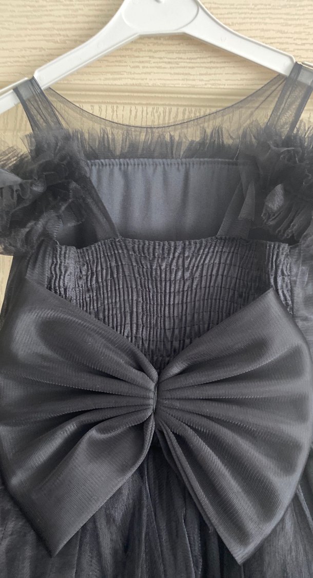 Fırfırlı Siyah çocuk abiye - Görsel 4