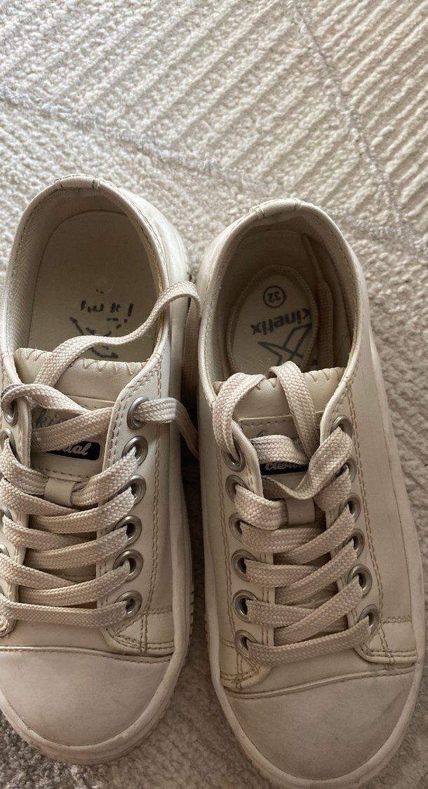 Gri Beyaz Bağcıklı çocuk Spor Ayakkabı - Görsel 2