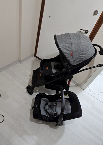 Gri Bebek Arabası ve Taşıma Koltuğu - Görsel 2
