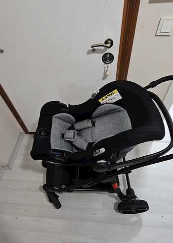 Gri Bebek Arabası ve Taşıma Koltuğu - Görsel 8