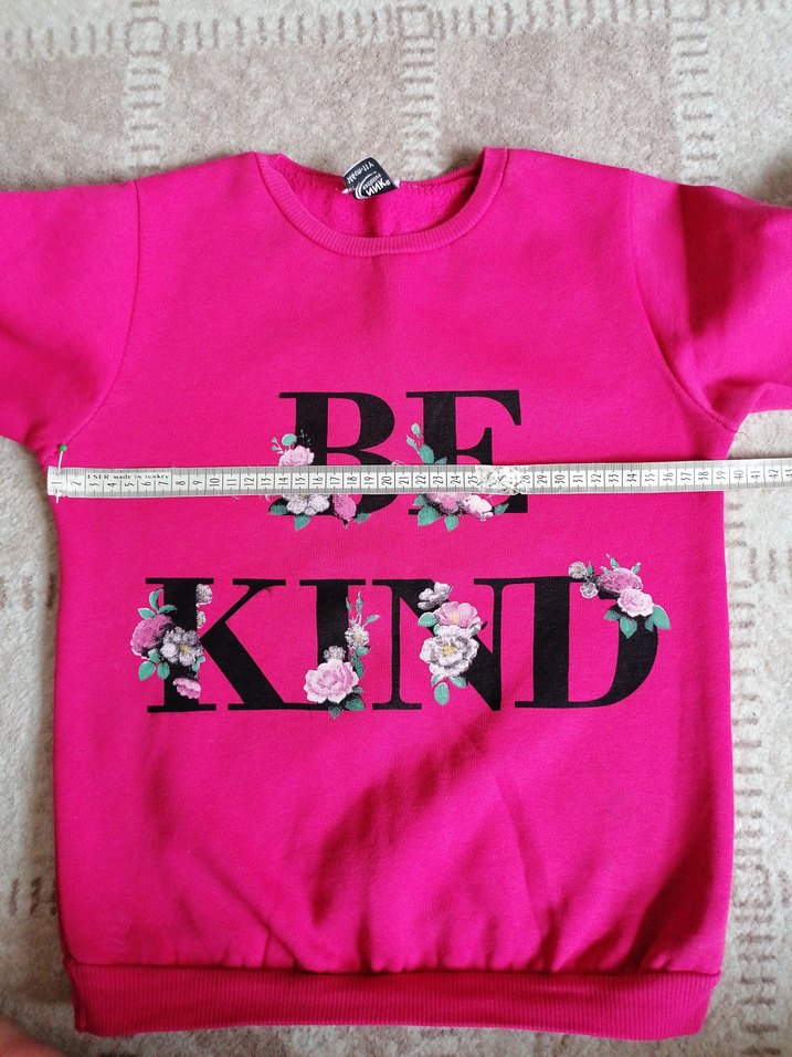 Kız Çocuk Pembe Baskılı Sweatshirt ve Siyah Eşofman - Görsel 4