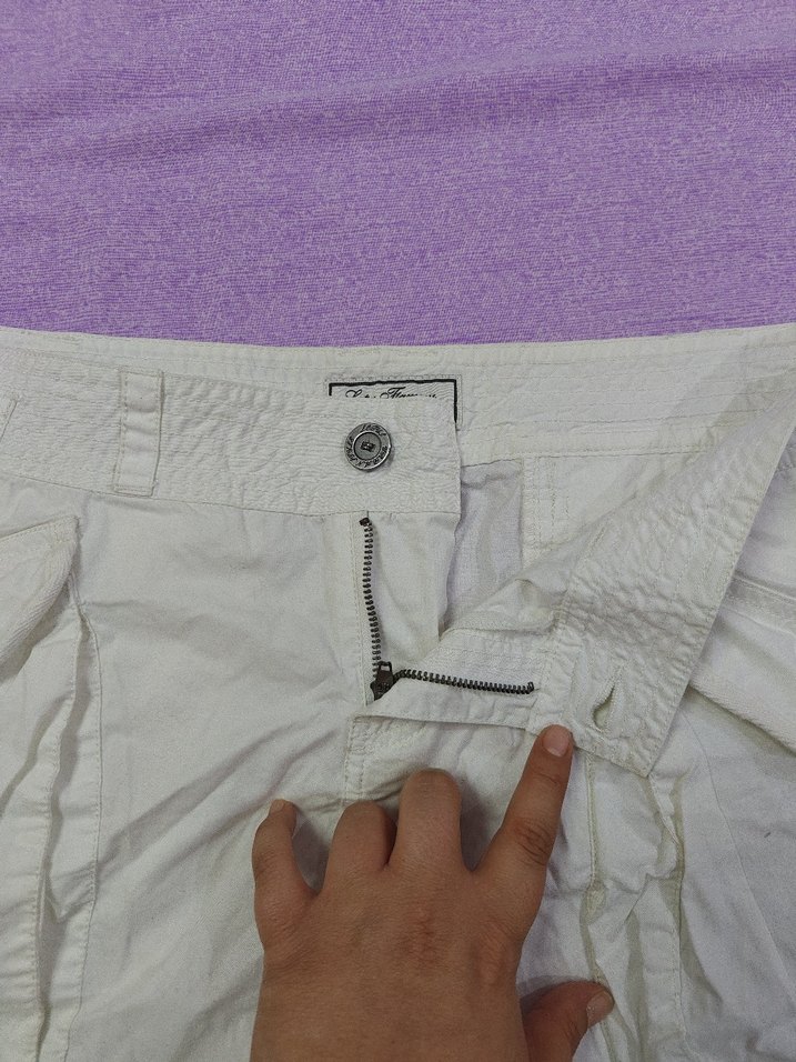 Beyaz Rahat Kesim Kadın Mini Etek - Görsel 2