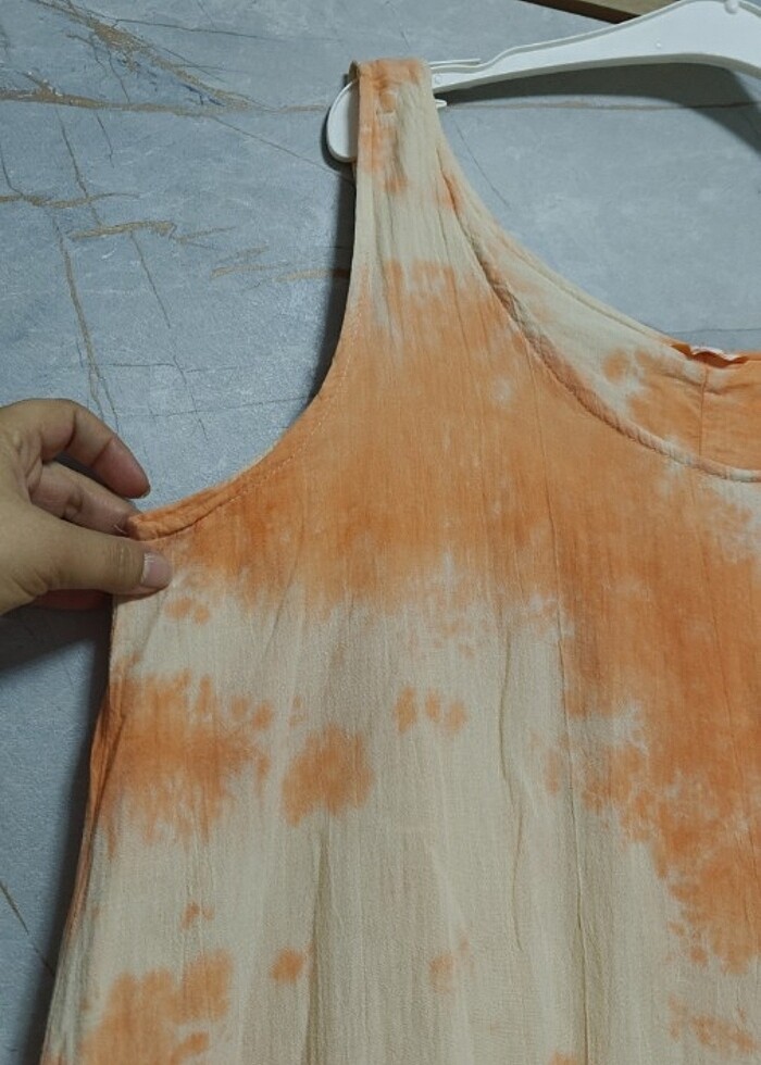 Keten elbise - Görsel 3