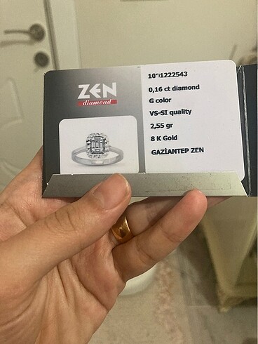 Beden beyaz Renk Zen Bagetyüzük