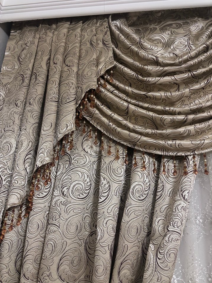 Gri İşlemeli Klasik Perde - Görsel 5