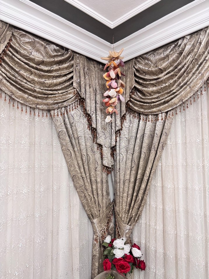 Gri İşlemeli Klasik Perde - Görsel 3