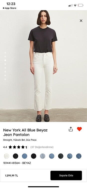32 Beden beyaz Renk newyork jean