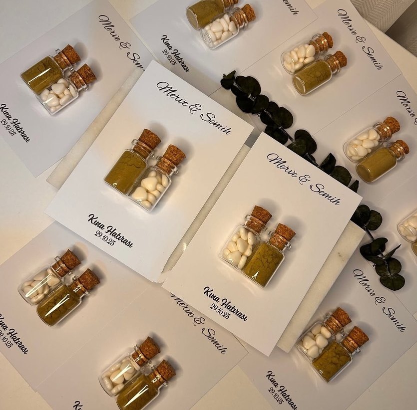 Tüp kına & tüp şeker seti kartlı - Görsel 2