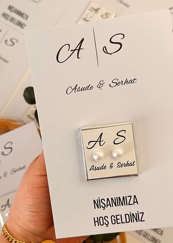 Kartlı Beyaz İnci Boncuklu çikolata seti - Görsel 3