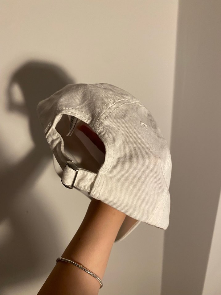 Kadın Beyaz Pamuklu Spor Şapka - Görsel 2