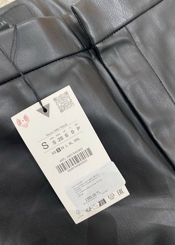 Zara Kadın Siyah Deri Midi Pantolon - Görsel 4