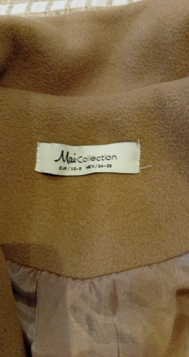 Bej Süet Kadın Midi Klasik Kesim Kaban - Görsel 4