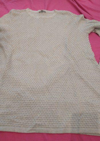 Kadın Beyaz Örgü Triko Sweatshirt